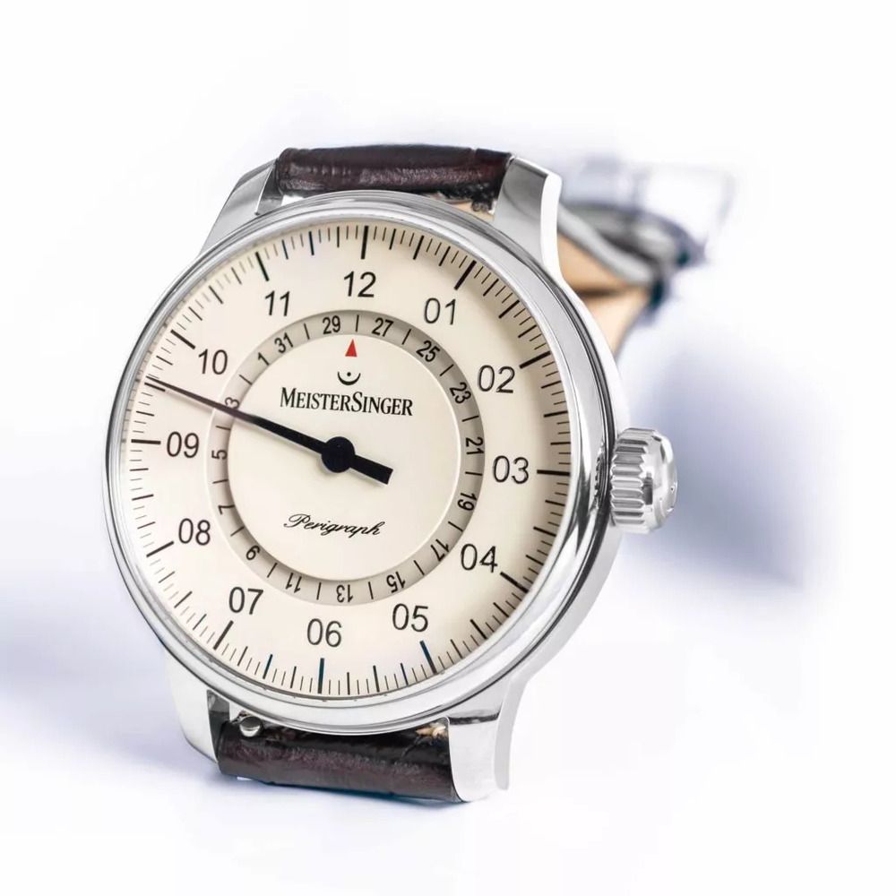 MeisterSinger明斯特 BM1103 Perigraph-38mm-象牙色機械手錶(自動上鍊 機械錶):圖片 4