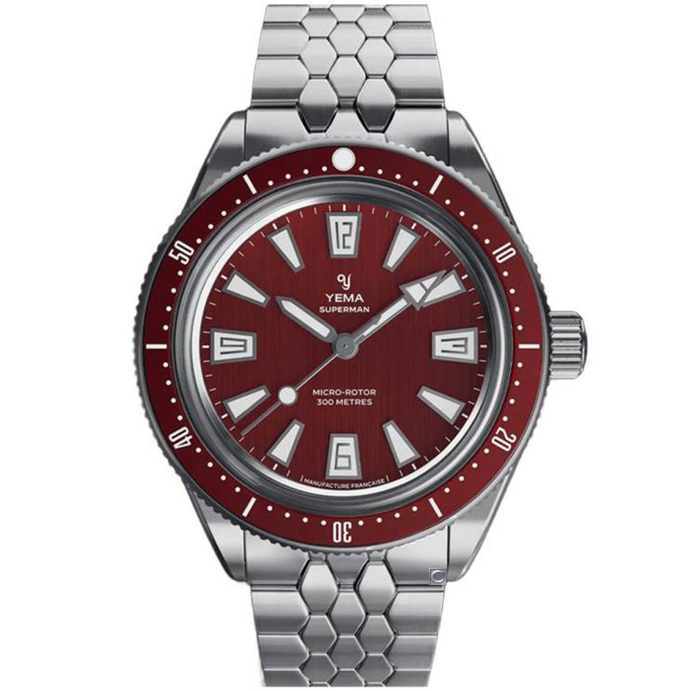 Yema野馬 自製機芯Skin Diver CMM.20 波爾多紅 機械錶 手錶 男錶-12.25.20.11.SN.M3:圖片 4
