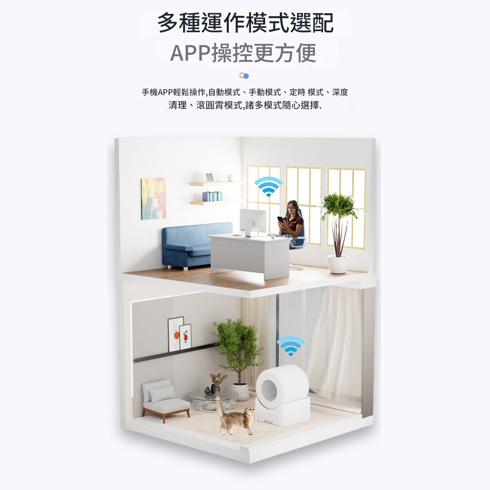 IPSKY 全自動封閉式智能貓砂盆-升級版 自動貓砂機 自動貓砂盆 貓廁所 貓便盆 含踏板:圖片 4