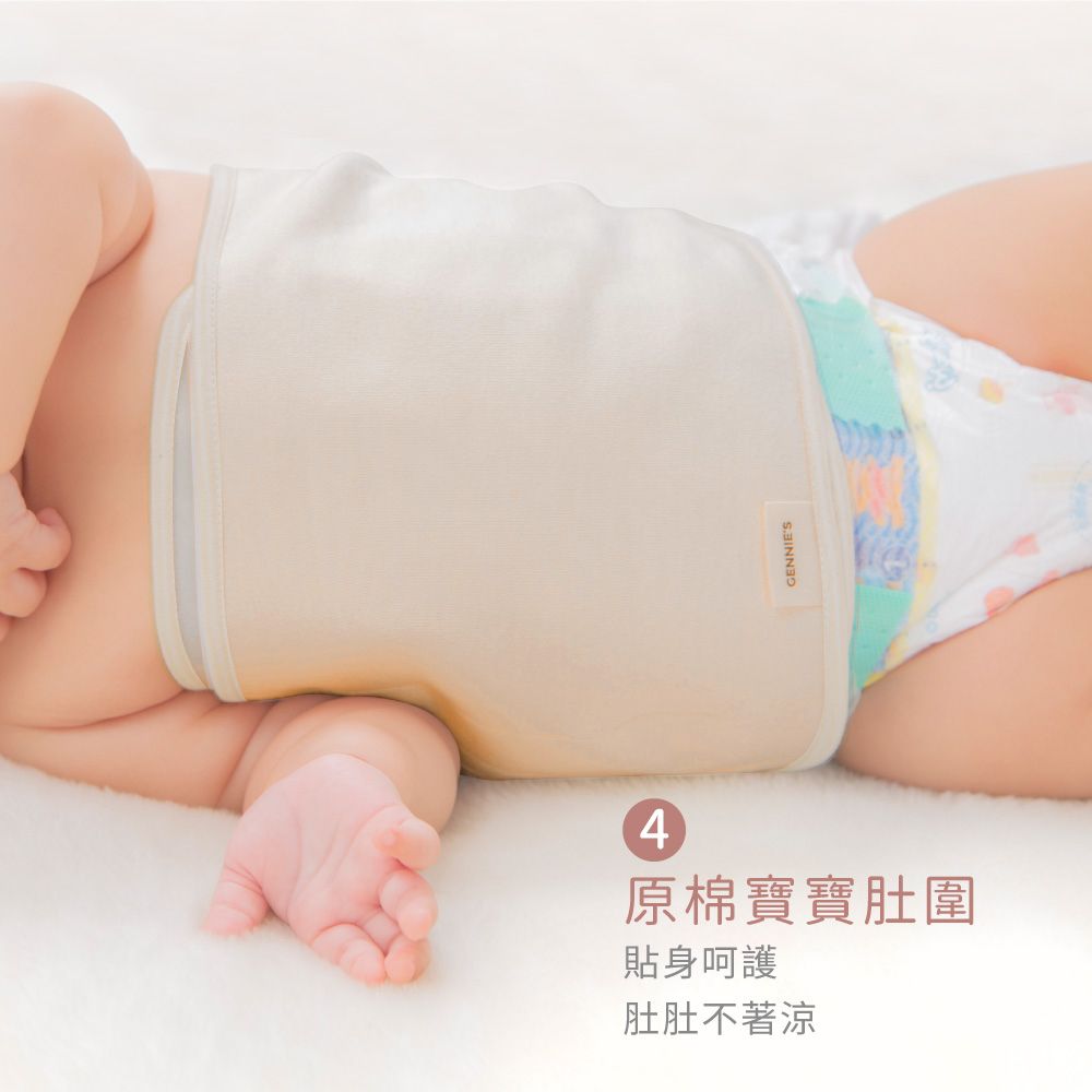 Gennies 奇妮恬睡小兔的打呼聲好眠禮盒4件組(包巾+寶寶帽+口水兜+肚圍):圖片 6