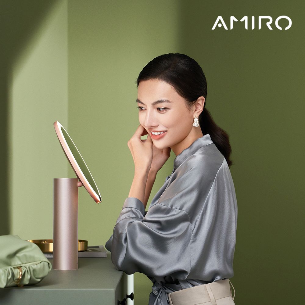 AMIRO Oath自動感光LED化妝鏡-綺夢花園禮盒-薄霧粉 化妝鏡 美妝鏡 高圓圓推薦:圖片 6