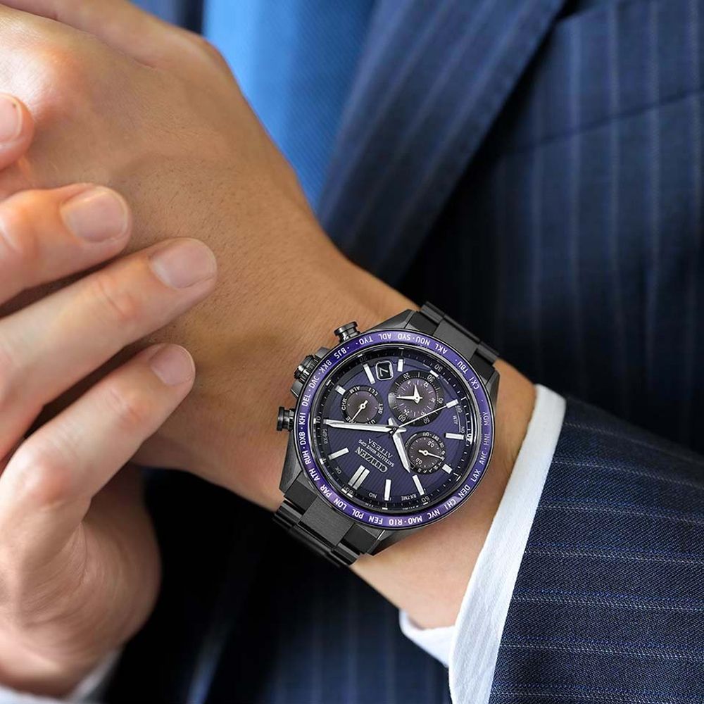 CITIZEN星辰 GENTS 韋禮安款 紺星 鈦金屬 GPS光動能腕錶 44.6mm/CC4059-64L:圖片 5