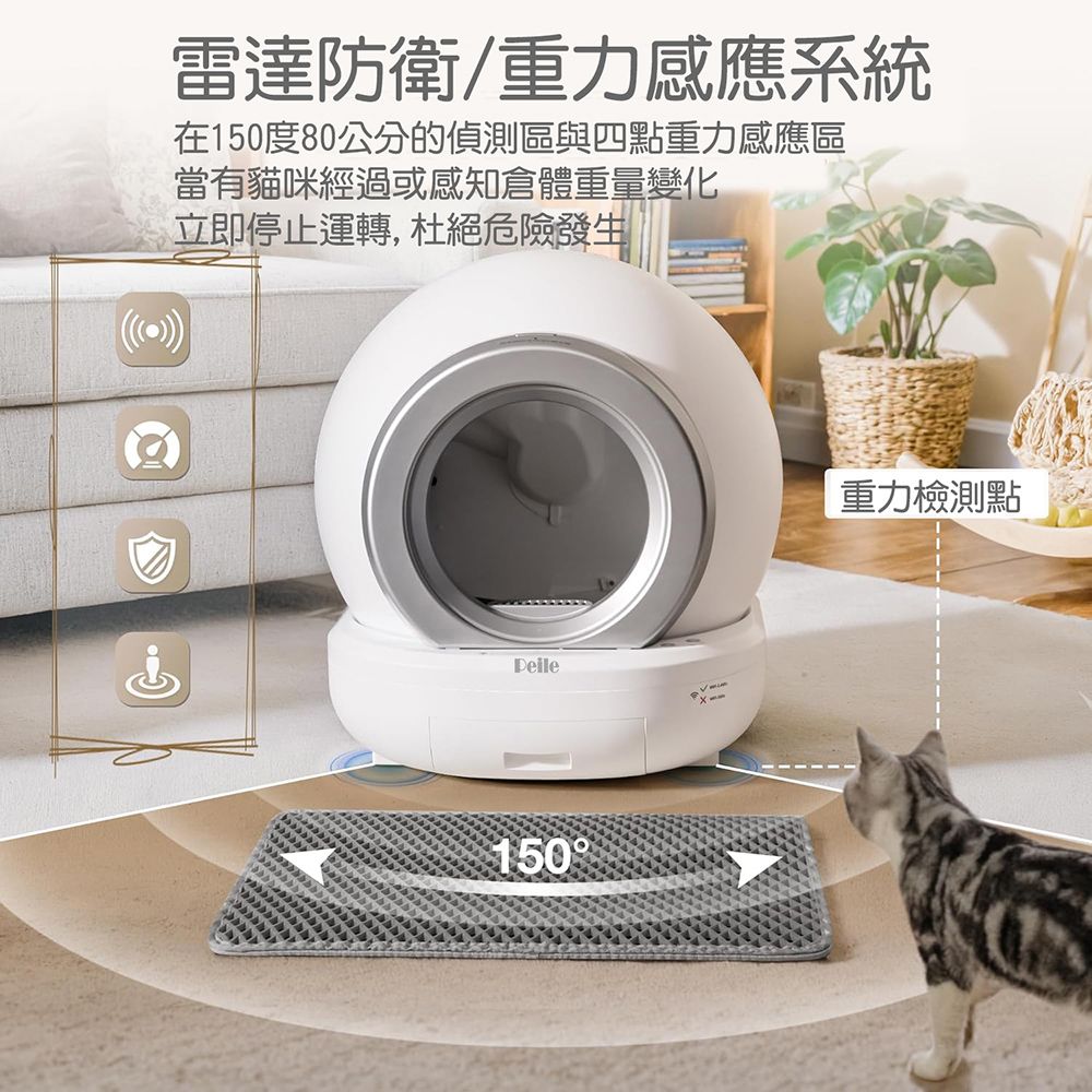 【Peile沛樂】65L小巨蛋 自動貓砂機 智能貓砂盆 BJ-PL01:圖片 6