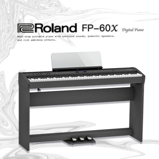 Roland 樂蘭極具現代時尚外觀數位鋼琴 FP-60X 黑色套裝組 / 含原廠琴架琴椅三踏板